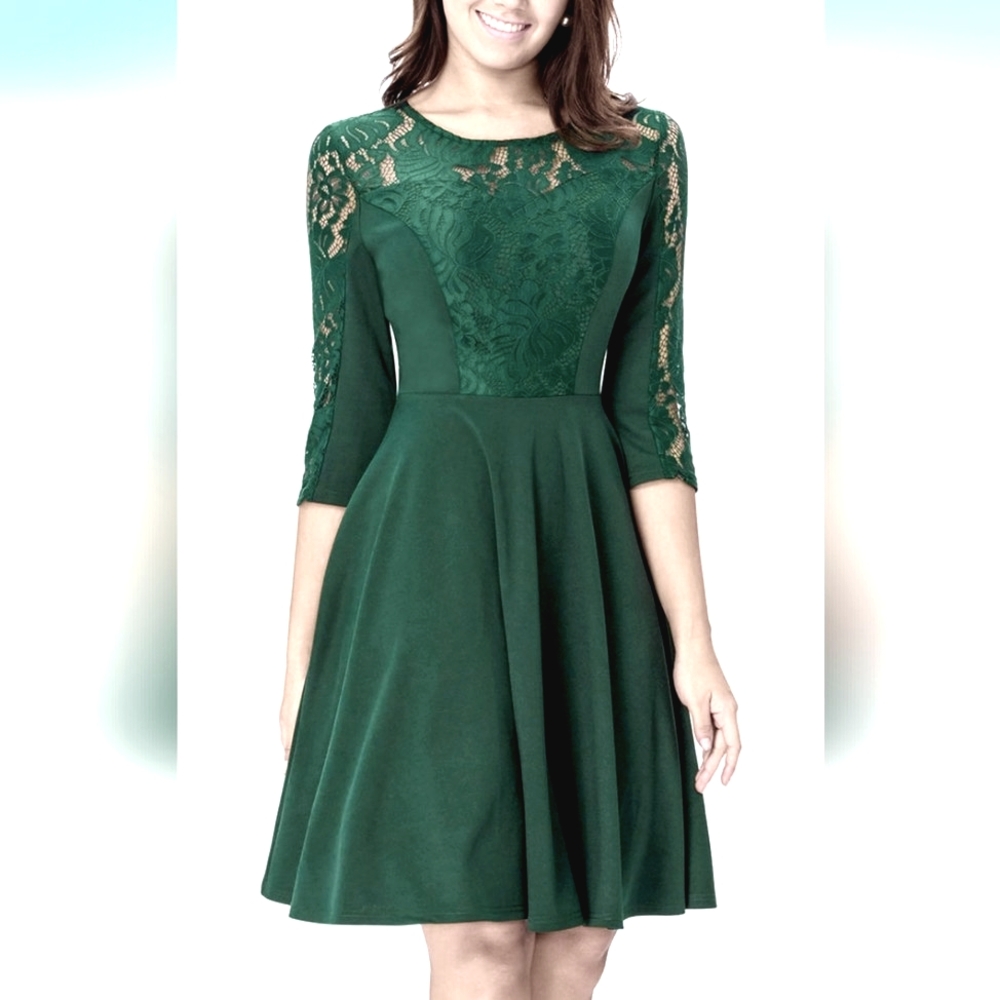 NWT•Vintage Lace Cocktail Dress (L)